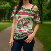 67 Six Seven Funny Meme Christmas Cross Shoulder Shirt Funny Xmas - Wonder Print Shop