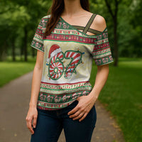 67 Six Seven Funny Meme Christmas Cross Shoulder Shirt Funny Xmas - Wonder Print Shop