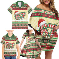 67 Six Seven Funny Meme Christmas Family Matching Off Shoulder Short Dress and Hawaiian Shirt Funny Xmas - Wonder Print Shop
