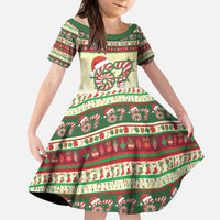67 Six Seven Funny Meme Christmas Kid Short Sleeve Dress Funny Xmas - Wonder Print Shop