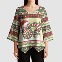 67 Six Seven Funny Meme Christmas Kimono Sleeve Blouse Funny Xmas - Wonder Print Shop