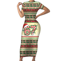 67 Six Seven Funny Meme Christmas Short Sleeve Bodycon Dress Funny Xmas - Wonder Print Shop