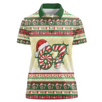 67 Six Seven Funny Meme Christmas Women Polo Shirt Funny Xmas - Wonder Print Shop