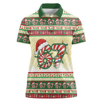 67 Six Seven Funny Meme Christmas Women Polo Shirt Funny Xmas - Wonder Print Shop