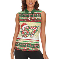 67 Six Seven Funny Meme Christmas Women Sleeveless Polo Shirt Funny Xmas - Wonder Print Shop