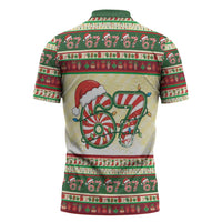 67 Six Seven Funny Meme Christmas Zipper Polo Shirt Funny Xmas - Wonder Print Shop