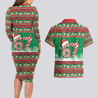 67 Six Seven Funny Meme Christmas Couples Matching Long Sleeve Bodycon Dress and Hawaiian Shirt Funny Xmas - Wonder Print Shop