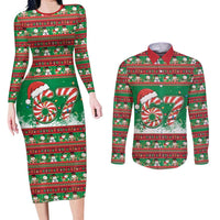 67 Six Seven Funny Meme Christmas Couples Matching Long Sleeve Bodycon Dress and Long Sleeve Button Shirt Funny Xmas - Wonder Print Shop