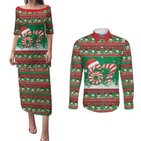 67 Six Seven Funny Meme Christmas Couples Matching Puletasi and Long Sleeve Button Shirt Funny Xmas - Wonder Print Shop