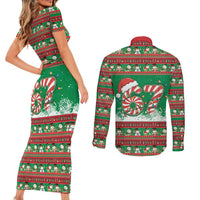 67 Six Seven Funny Meme Christmas Couples Matching Short Sleeve Bodycon Dress and Long Sleeve Button Shirt Funny Xmas - Wonder Print Shop