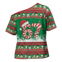 67 Six Seven Funny Meme Christmas Cross Shoulder Shirt Funny Xmas - Wonder Print Shop