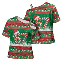 67 Six Seven Funny Meme Christmas Cross Shoulder Shirt Funny Xmas - Wonder Print Shop