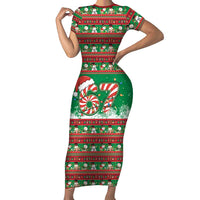 67 Six Seven Funny Meme Christmas Family Matching Short Sleeve Bodycon Dress and Hawaiian Shirt Funny Xmas - Wonder Print Shop