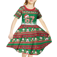 67 Six Seven Funny Meme Christmas Kid Short Sleeve Dress Funny Xmas - Wonder Print Shop