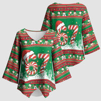 67 Six Seven Funny Meme Christmas Kimono Sleeve Blouse Funny Xmas - Wonder Print Shop
