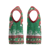 67 Six Seven Funny Meme Christmas Knitted V-Neck Vest Funny Xmas - Wonder Print Shop