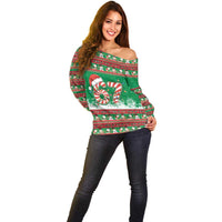 67 Six Seven Funny Meme Christmas Off Shoulder Sweater Funny Xmas - Wonder Print Shop