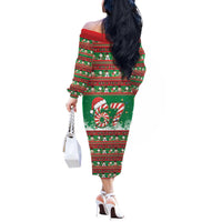 67 Six Seven Funny Meme Christmas Off The Shoulder Long Sleeve Dress Funny Xmas - Wonder Print Shop