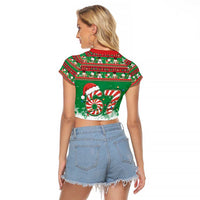 67 Six Seven Funny Meme Christmas Raglan Cropped T Shirt Funny Xmas - Wonder Print Shop