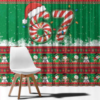 67 Six Seven Funny Meme Christmas Window Curtain Funny Xmas - Wonder Print Shop