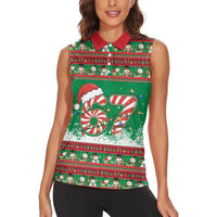 67 Six Seven Funny Meme Christmas Women Sleeveless Polo Shirt Funny Xmas - Wonder Print Shop