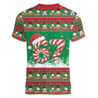 67 Six Seven Funny Meme Christmas Women V-Neck T-Shirt Funny Xmas - Wonder Print Shop
