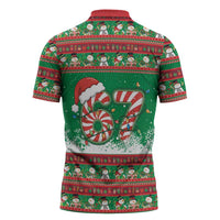67 Six Seven Funny Meme Christmas Zipper Polo Shirt Funny Xmas - Wonder Print Shop