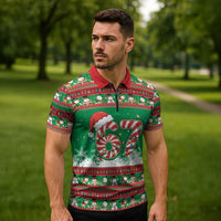 67 Six Seven Funny Meme Christmas Zipper Polo Shirt Funny Xmas - Wonder Print Shop