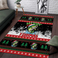 Fishing Christmas Merry Fishmas Area Rug We Wish You A Merry Fishmas - Wonder Print Shop