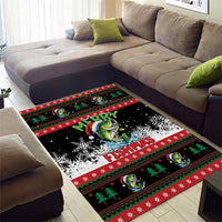 Fishing Christmas Merry Fishmas Area Rug We Wish You A Merry Fishmas - Wonder Print Shop