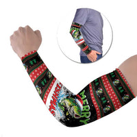 Fishing Christmas Merry Fishmas Arm Sleeves We Wish You A Merry Fishmas - Wonder Print Shop