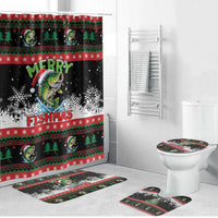 Fishing Christmas Merry Fishmas Bathroom Set We Wish You A Merry Fishmas - Wonder Print Shop