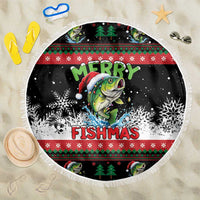Fishing Christmas Merry Fishmas Beach Blanket We Wish You A Merry Fishmas - Wonder Print Shop