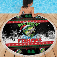 Fishing Christmas Merry Fishmas Beach Blanket We Wish You A Merry Fishmas - Wonder Print Shop