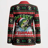 Fishing Christmas Merry Fishmas Blazer We Wish You A Merry Fishmas - Wonder Print Shop