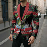 Fishing Christmas Merry Fishmas Blazer We Wish You A Merry Fishmas - Wonder Print Shop