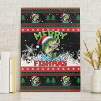 Fishing Christmas Merry Fishmas Canvas Wall Art We Wish You A Merry Fishmas - Wonder Print Shop