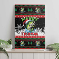 Fishing Christmas Merry Fishmas Canvas Wall Art We Wish You A Merry Fishmas - Wonder Print Shop
