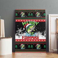Fishing Christmas Merry Fishmas Canvas Wall Art We Wish You A Merry Fishmas - Wonder Print Shop