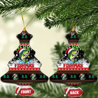 Fishing Christmas Merry Fishmas Ceramic Ornament We Wish You A Merry Fishmas - Wonder Print Shop