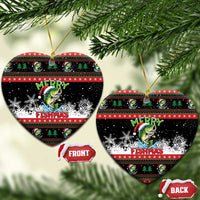 Fishing Christmas Merry Fishmas Ceramic Ornament We Wish You A Merry Fishmas - Wonder Print Shop