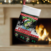 Fishing Christmas Merry Fishmas Christmas Stocking We Wish You A Merry Fishmas - Wonder Print Shop