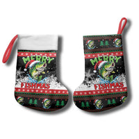 Fishing Christmas Merry Fishmas Christmas Stocking We Wish You A Merry Fishmas - Wonder Print Shop