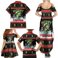 Fishing Christmas Merry Fishmas Family Matching Summer Maxi Dress and Hawaiian Shirt We Wish You A Merry Fishmas - Wonder Print Shop