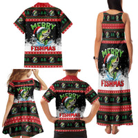 Fishing Christmas Merry Fishmas Family Matching Tank Maxi Dress and Hawaiian Shirt We Wish You A Merry Fishmas - Wonder Print Shop