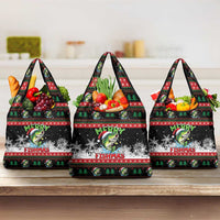 Fishing Christmas Merry Fishmas Grocery Bag We Wish You A Merry Fishmas - Wonder Print Shop