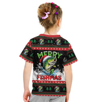 Fishing Christmas Merry Fishmas Kid T Shirt We Wish You A Merry Fishmas - Wonder Print Shop