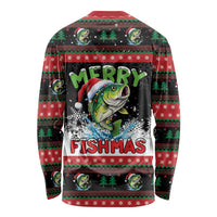 Fishing Christmas Merry Fishmas Long Sleeve Shirt We Wish You A Merry Fishmas - Wonder Print Shop