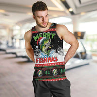 Fishing Christmas Merry Fishmas Men Tank Top We Wish You A Merry Fishmas - Wonder Print Shop