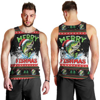 Fishing Christmas Merry Fishmas Men Tank Top We Wish You A Merry Fishmas - Wonder Print Shop